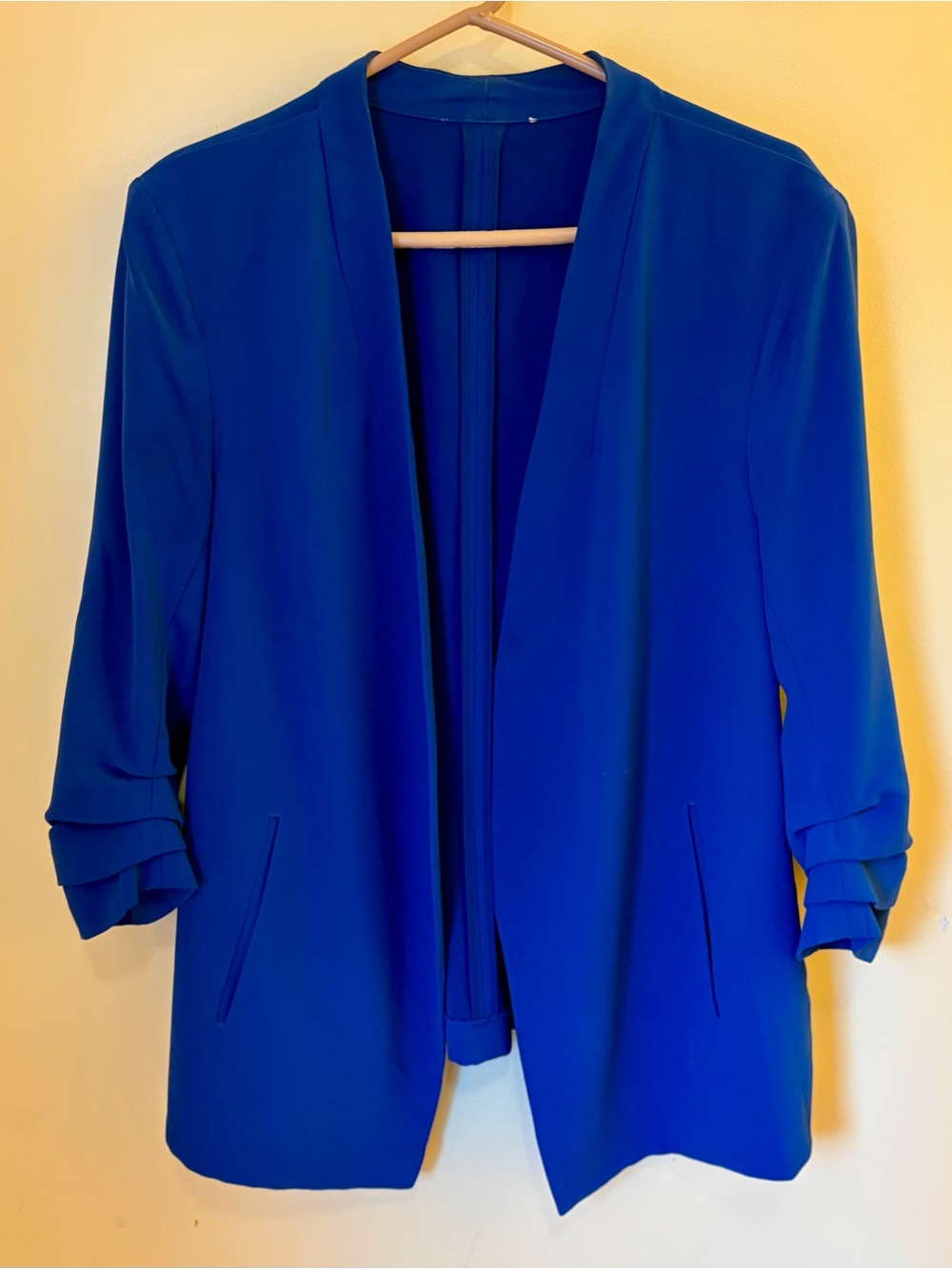 Women's Open-Front Royal Blue Blazer Jacket